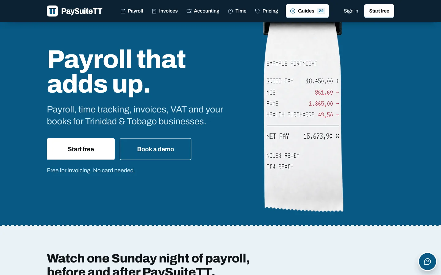 The PaySuiteTT homepage
