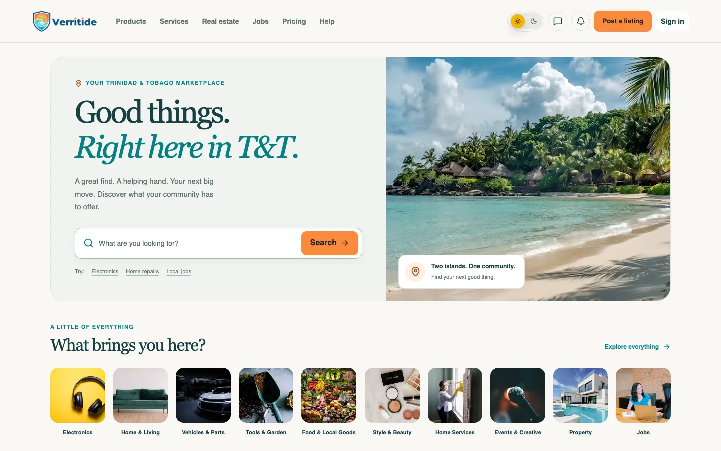 The Verritide homepage